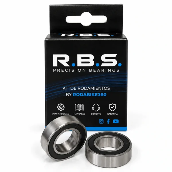 Kit rodamientos eje pedalier cono cuadrado MR163110-2RS 16×31×10 mm Chrome Steel Rodabike360