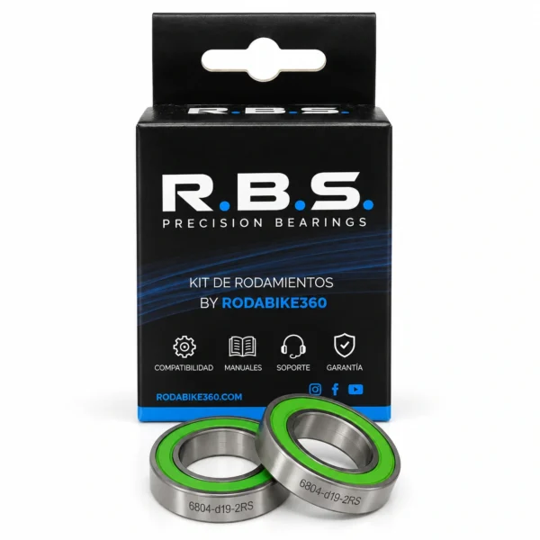 Kit rodamientos eje pedalier Mega Exo MR129-2RS 19×32×7 mm Chrome Steel Rodabike360