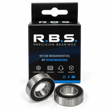 Kit rodamientos eje pedalier cono cuadrado MR163110-2RS 16×31×10 mm Chrome Steel Rodabike360