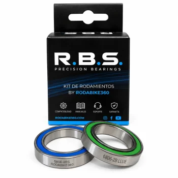Kit de rodamientos R.B.S. para eje pedalier Praxis M30, medidas 30×42×7 mm y 28×42×7.8 mm, Chrome Steel
